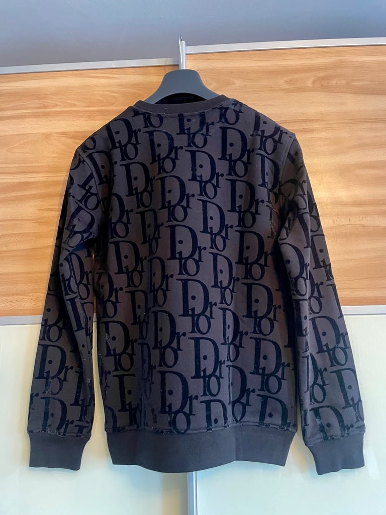 Dior Sweatshirt!!! All-over Velvet Embossed Design!