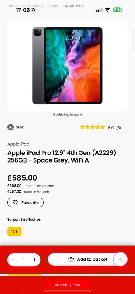 iPad 4th gen 2020 256gb 