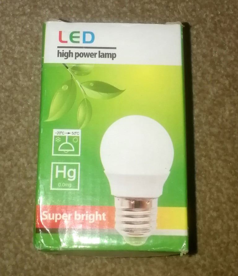 4 X 7W LED Light Bulbs B22 Bayonet Fitting Non Dimmable 6.5cm Diameter x 10cm