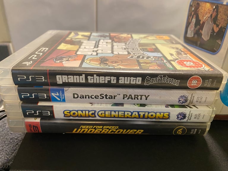 PS3 with 9 games and controller 