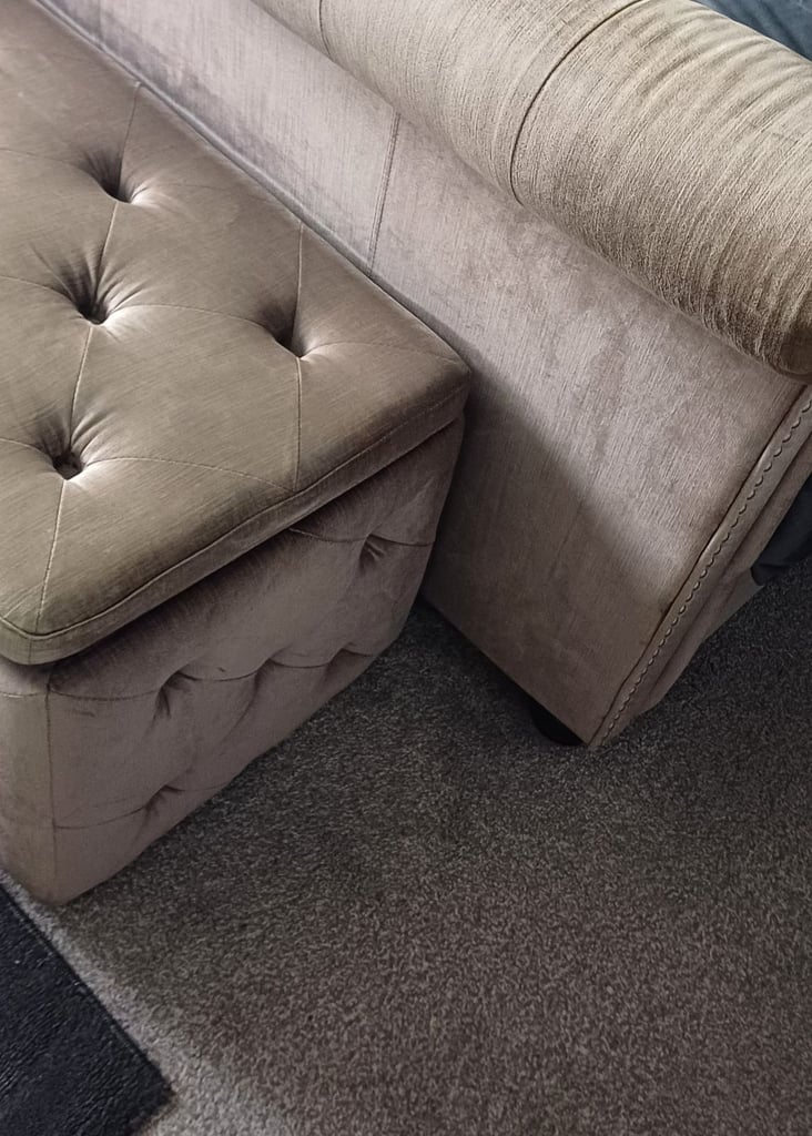 Next King Size Bed Frame & Ottoman 