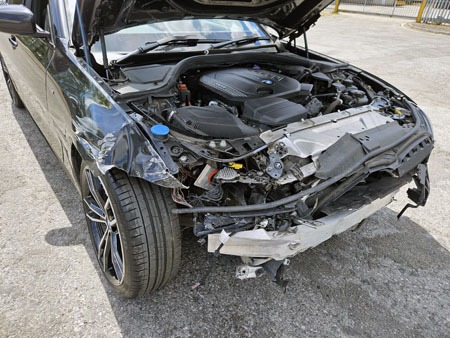 2021 21 BMW 3 SERIES 318d MHT M Sport 5dr Step Auto Black Damaged Salvage