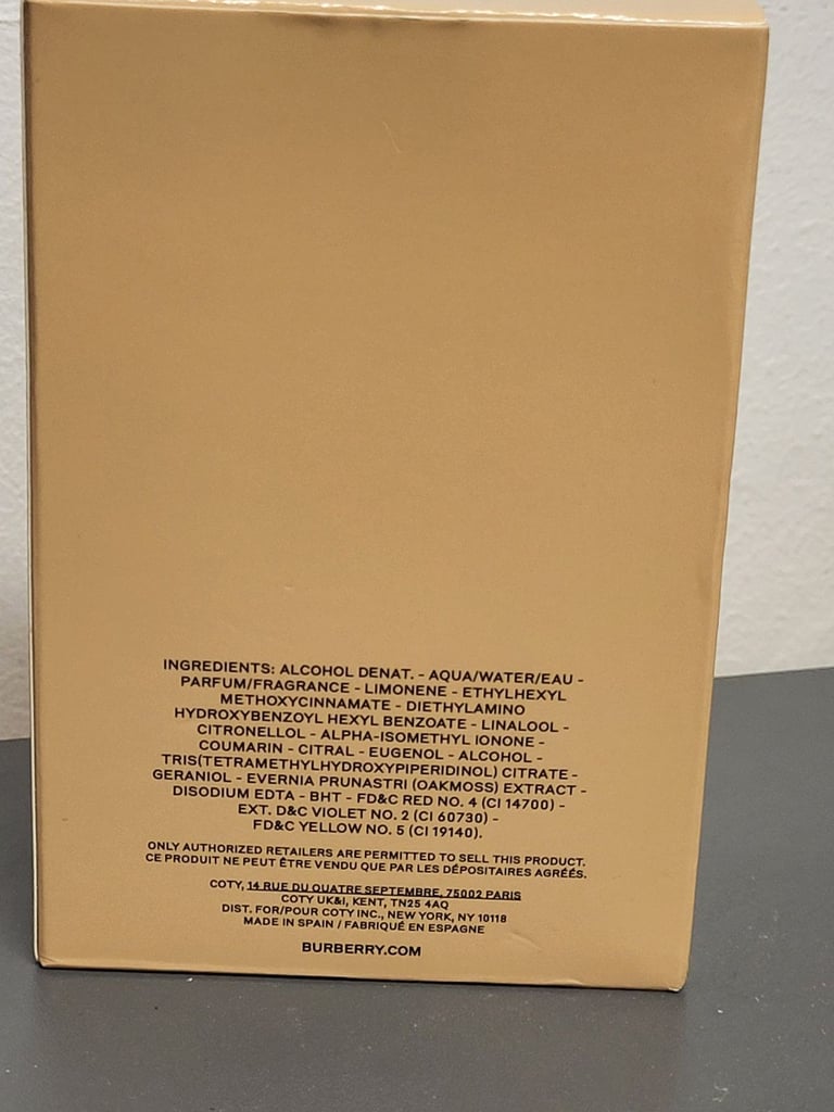 B/N Burberry hero edt perfume spray for men, 100 ml, in original box 