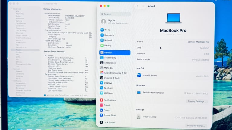 MacBook Pro 13" Space Grey (2020, A2338 M1) – 8GB RAM, 256GB SSD, Excellent Condition