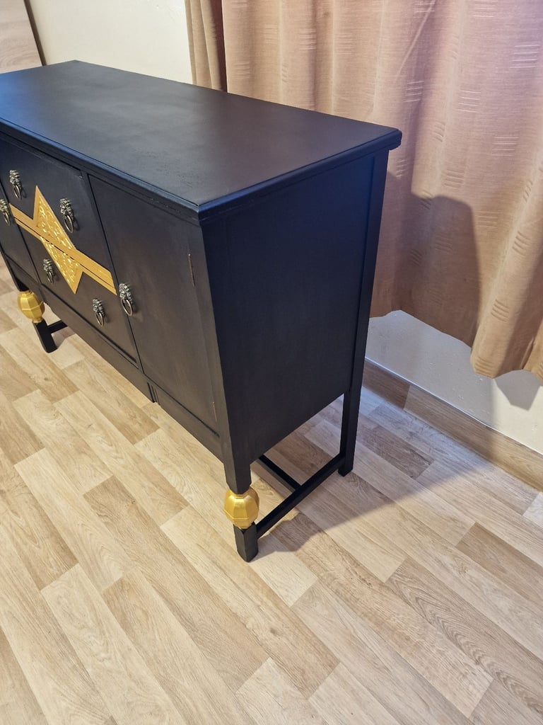 Sideboard vintage antique restored Jacobean style