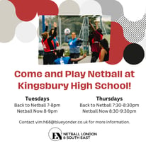 LADIES NEW NETBALL SESSIONS STARTING, LOOKING FOR PLAYERS