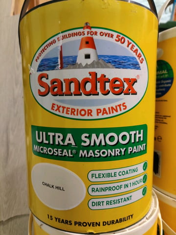 New Sandtex 'chalk hill' micro seal ultra smooth masonry paint | in Newham,  London | Gumtree