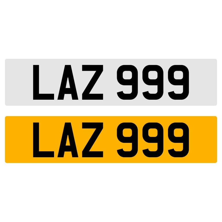 image for LAZ 999 NUMBER PLATE NUMBERPLATE REGISTRATION CHERISHED DATELESS NORTHERN IRISH NI