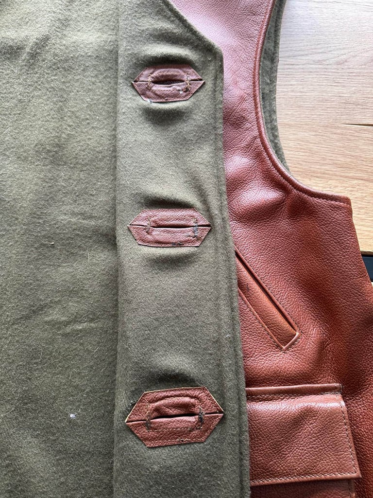 Leather Shooting Jacket / Gilet - excellent condition