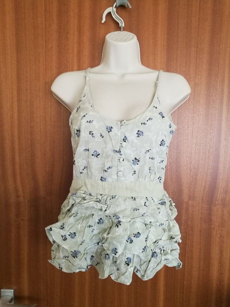 Mint green floral print cami top 8