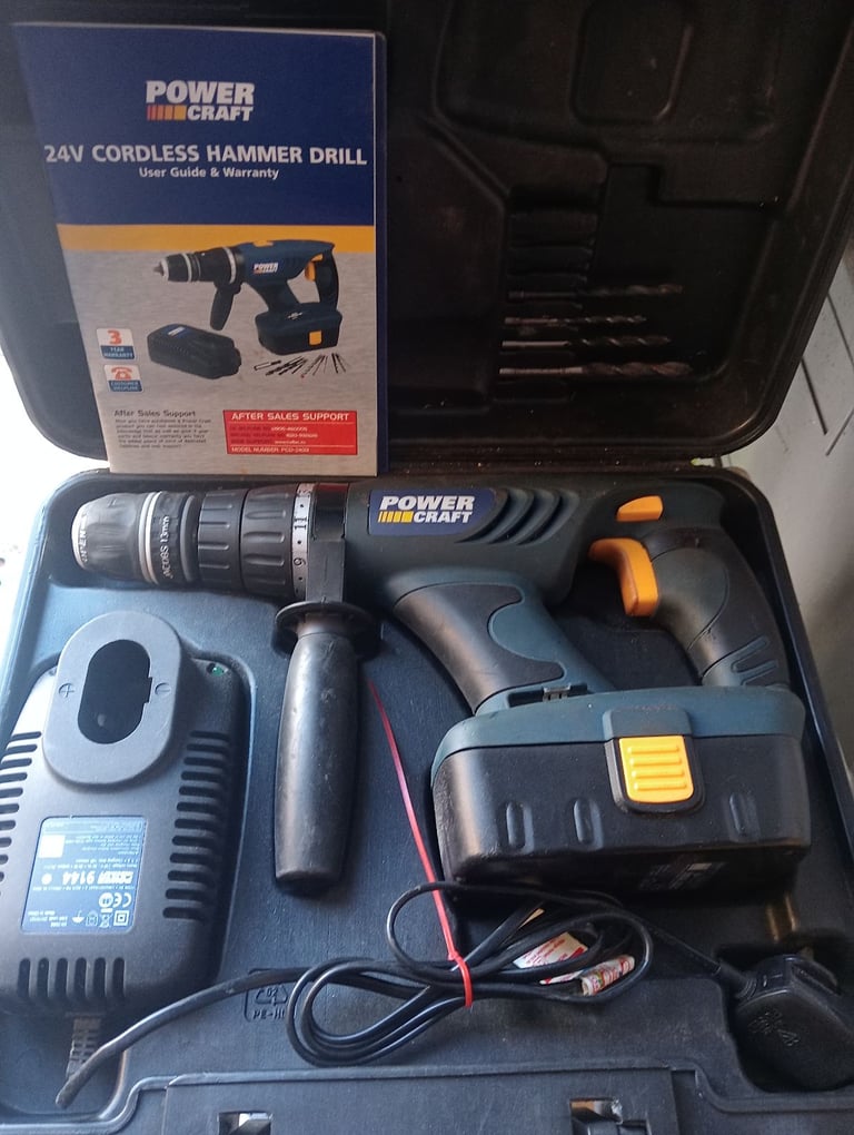 image for POWER CRAFT 24Volt CORDLESS HAMMER DRILL 