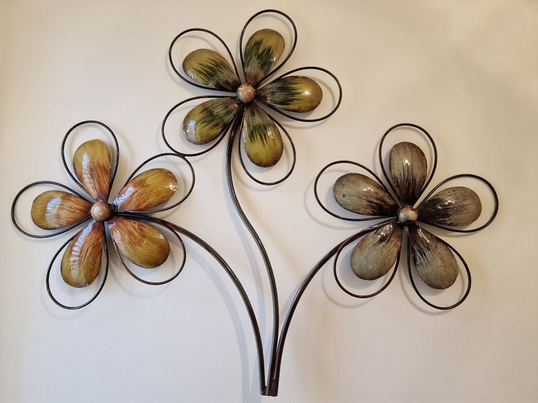 image for Metal Wall Art - Beautiful Flowers