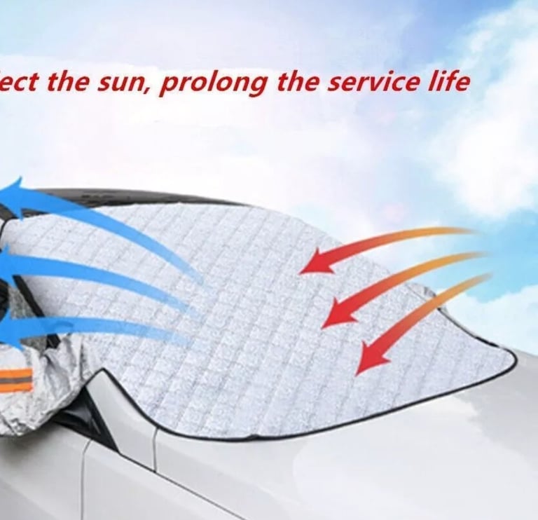 Magnetic windscreen cover with detachable side mirror covers (New)