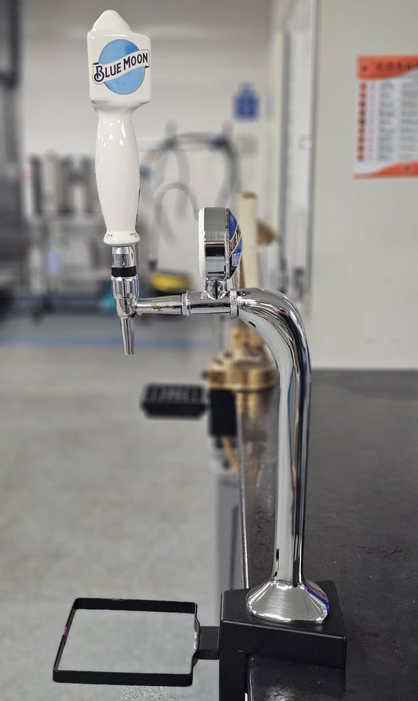 image for Blue Moon Chrome Beer Font with original tap handle - Excellent Condition