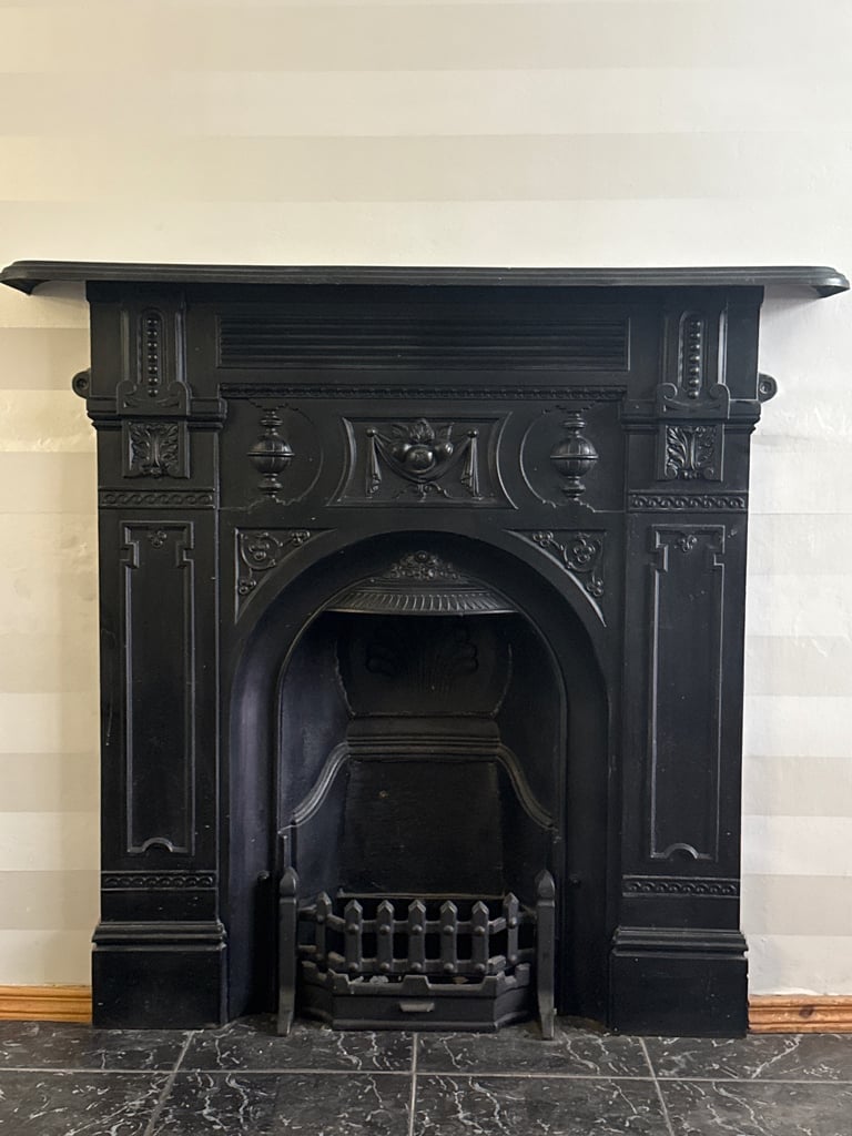 Cast iron fireplace 
