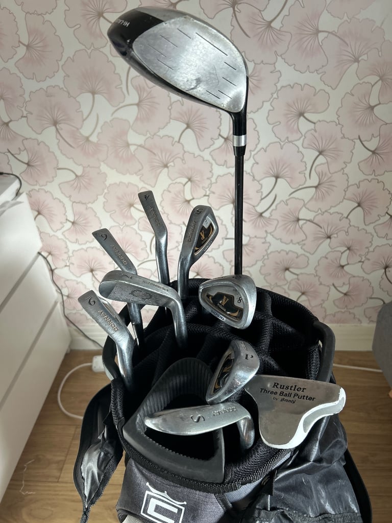 Cobra golf bag and clubs 