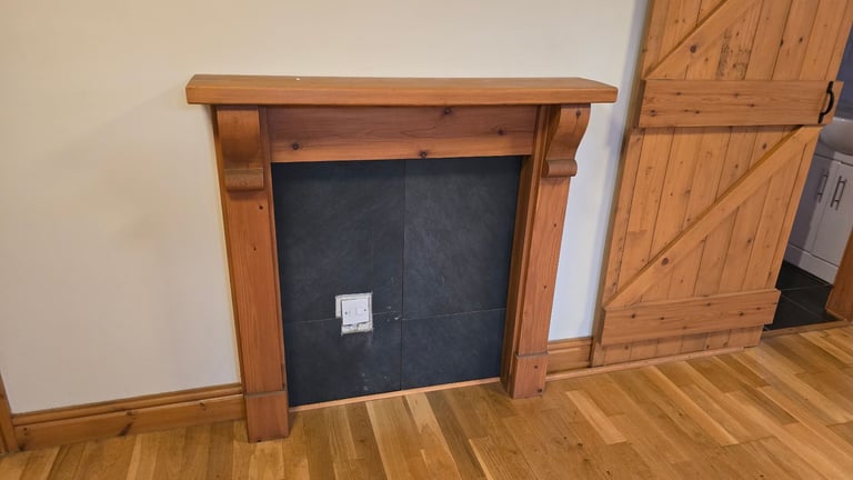Wooden fireplace surround