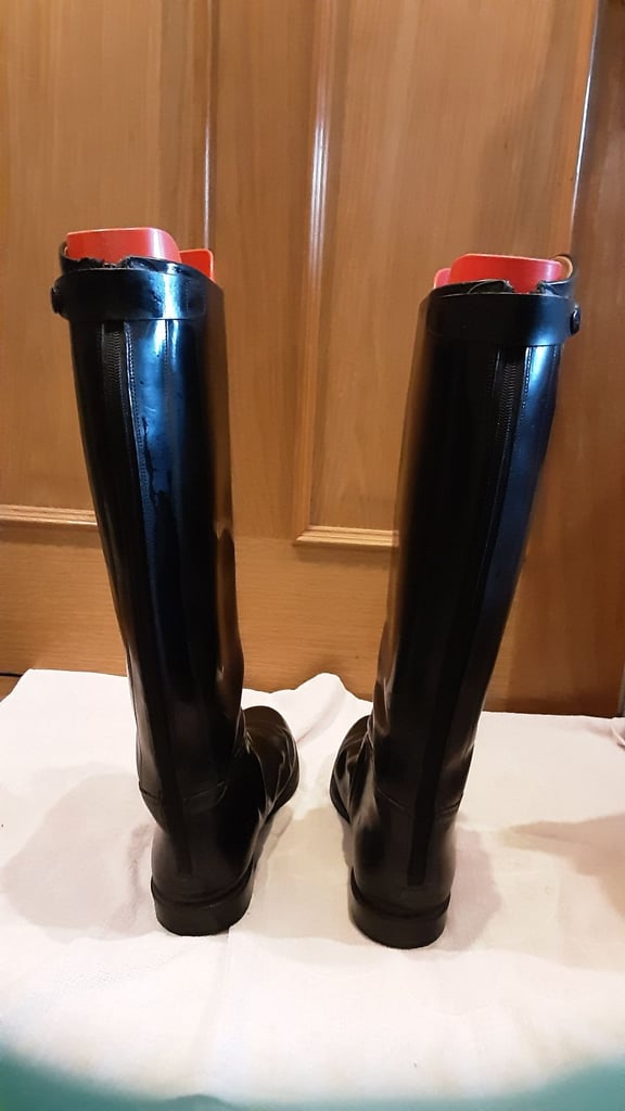 adult size 8 wide black long leather full zip toggi/kudu riding boots