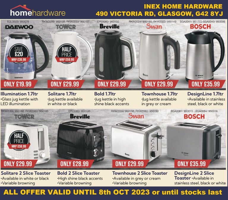 Brand New Toaster & kettle are in stock in Southside, Glasgow Gumtree