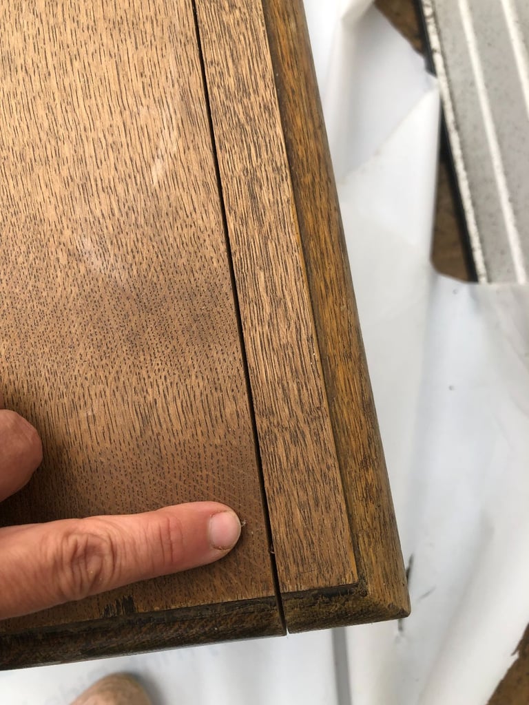 Oak nest of tables traditional style
