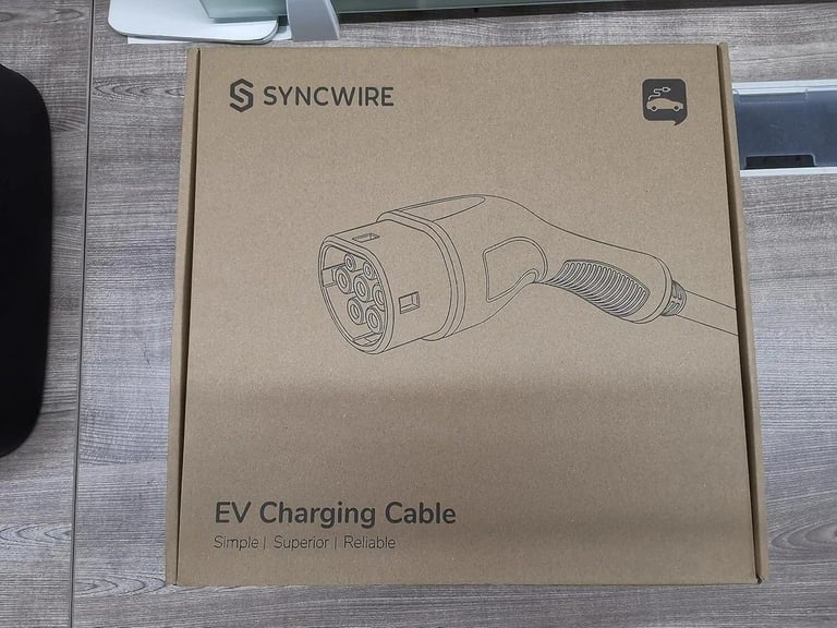 💥SYNCWIRE Type 2 Charging Cable 7.2kW 3m to Type 2 EV Charging Cable White Brand New X 2 £45 each