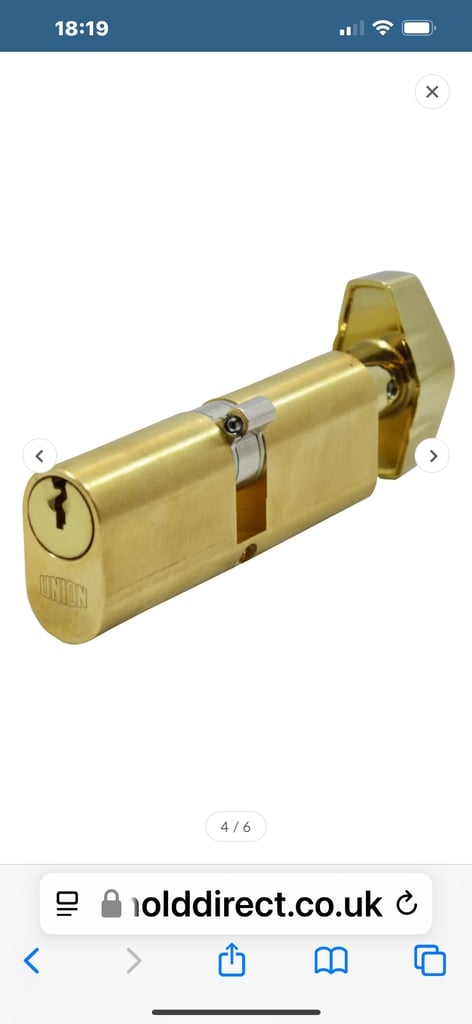 image for NEW (several available) Union Pro key & turn cylinder lock