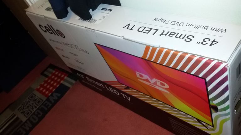 Cello 43 inch Smart WebOS TV WiFi DVD Player Full HD Freeview Play 2 HDMI 2 USB
