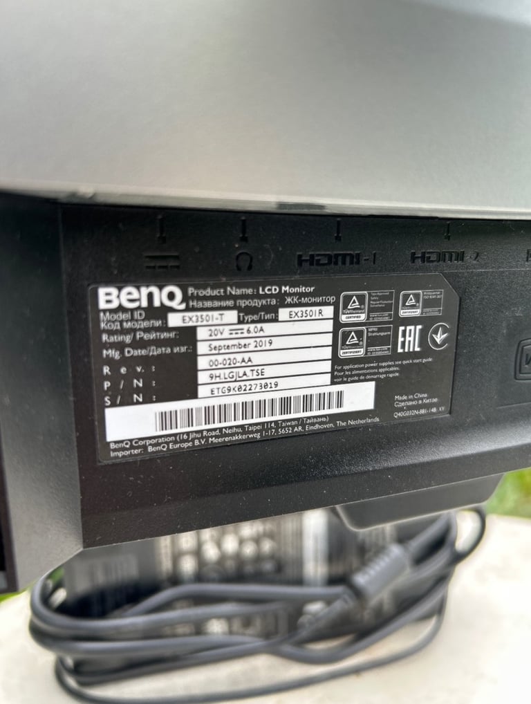 BenQ EX3501R 35” ultra wide 21:9 UWQHD curved monitor