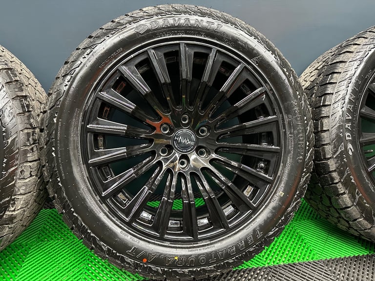 20” Hawke Denali XXC AWD Black Alloy Wheels for Ford Ranger / Amarok & 10mm+ Davanti AT’s!