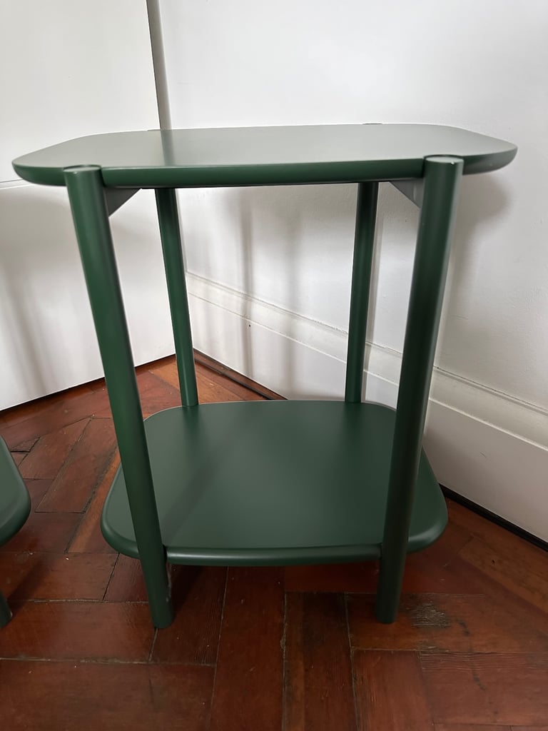 Set of John Lewis Green Bedside tables