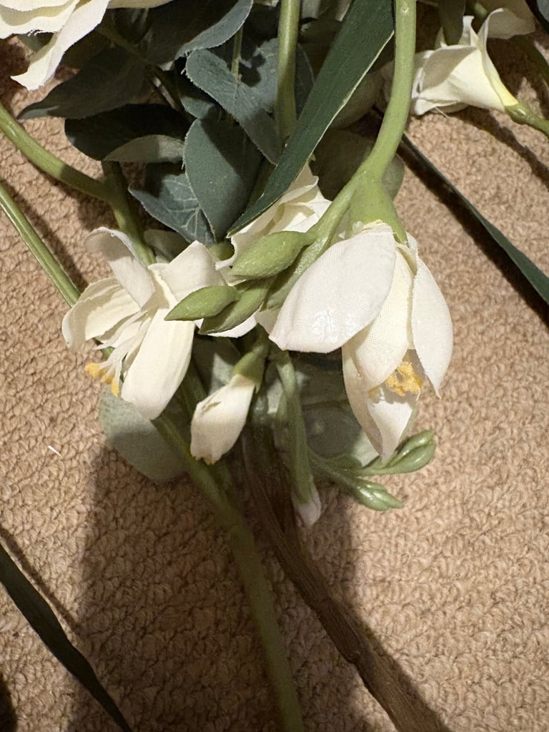 Faux freesia flowers pink and white £5