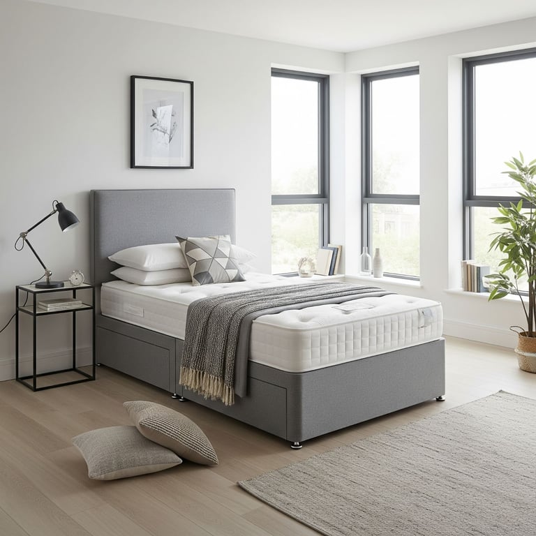 Modern Divan Bed Single Double King Size Available – UK Same Day Delivery