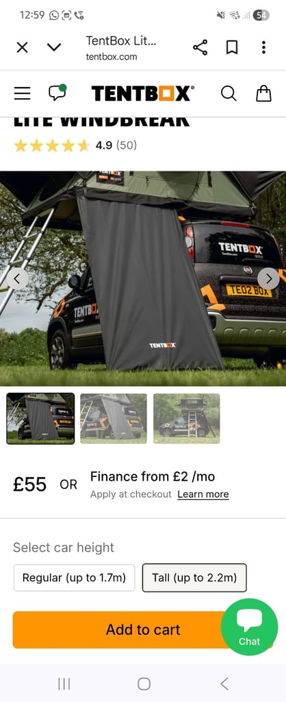 TENTBOX LITE 2.0 with security, windbreak, step inserts and roofbars