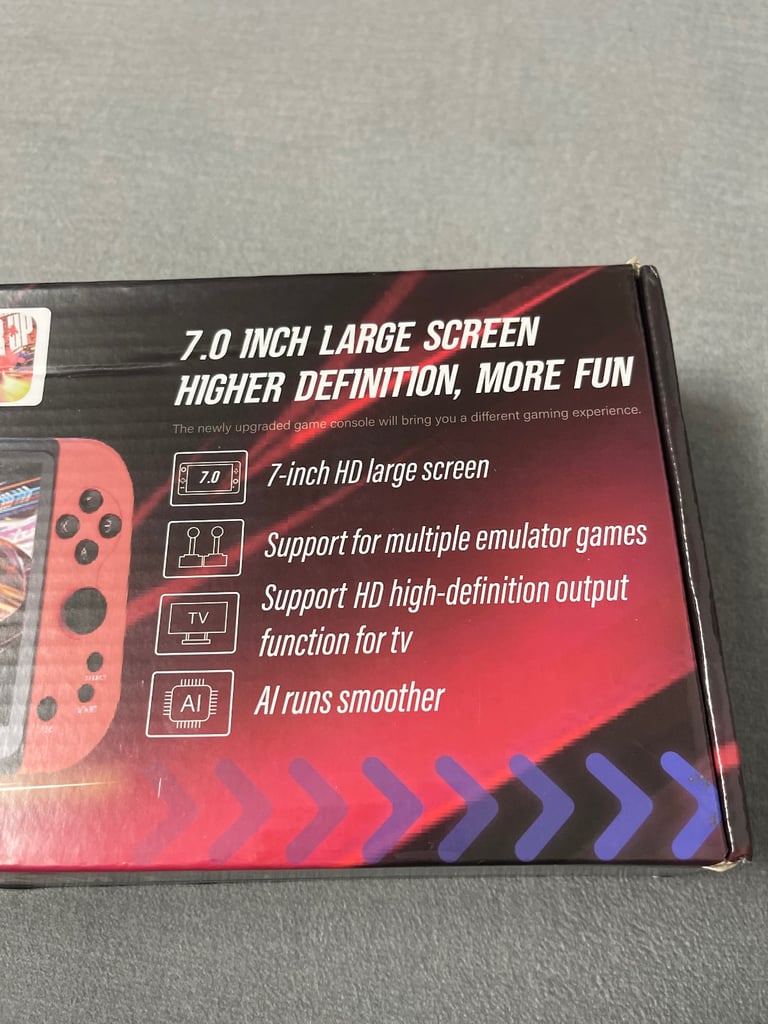 X80 Handheld Retro Game Console Video Gaming Machine Kids Gift 7" TFT Screen