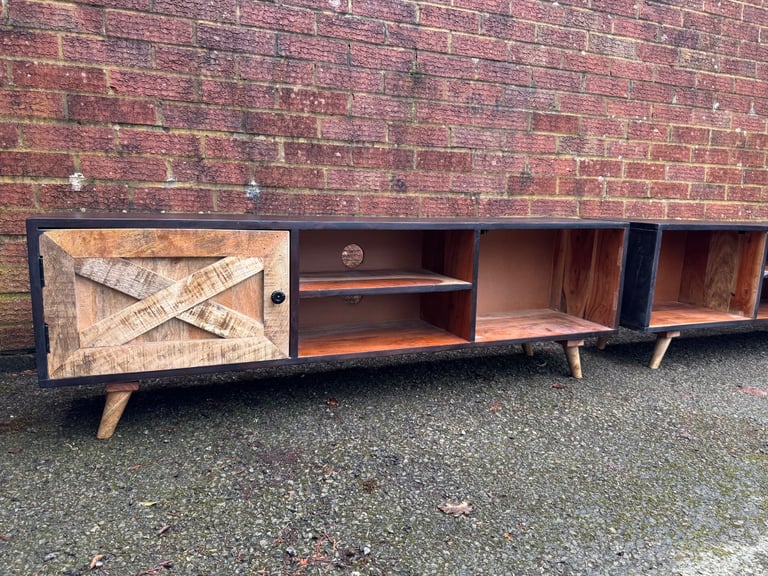 image for Two Unique wooden TV stands and cabinet