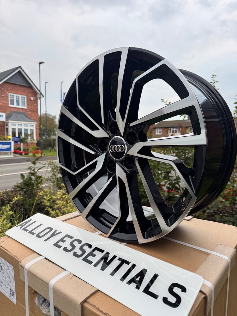 18” Audi RS Style Alloy Wheels in Black Polished Audi A3, A4, A6 etc