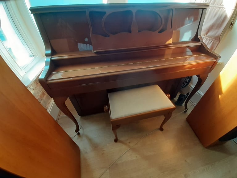 Knight K10 rare Chippendale Upright Piano beautiful *matching stool + free 1st tuning*