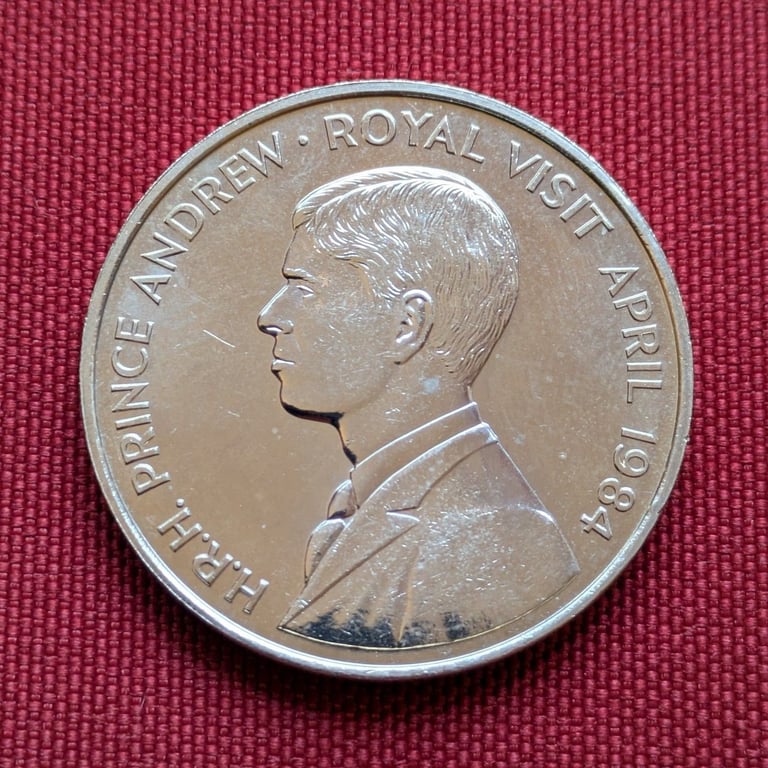 ♥NEW♥ 50p 1984 - Prince Andrew Royal Visit - Ascension Island coin