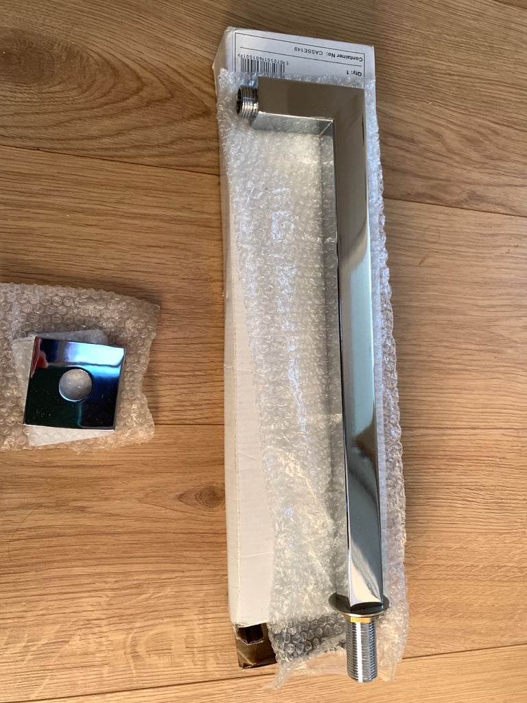 image for Wall Mounted Square 90 Degree Bend Shower Arm Brand new.