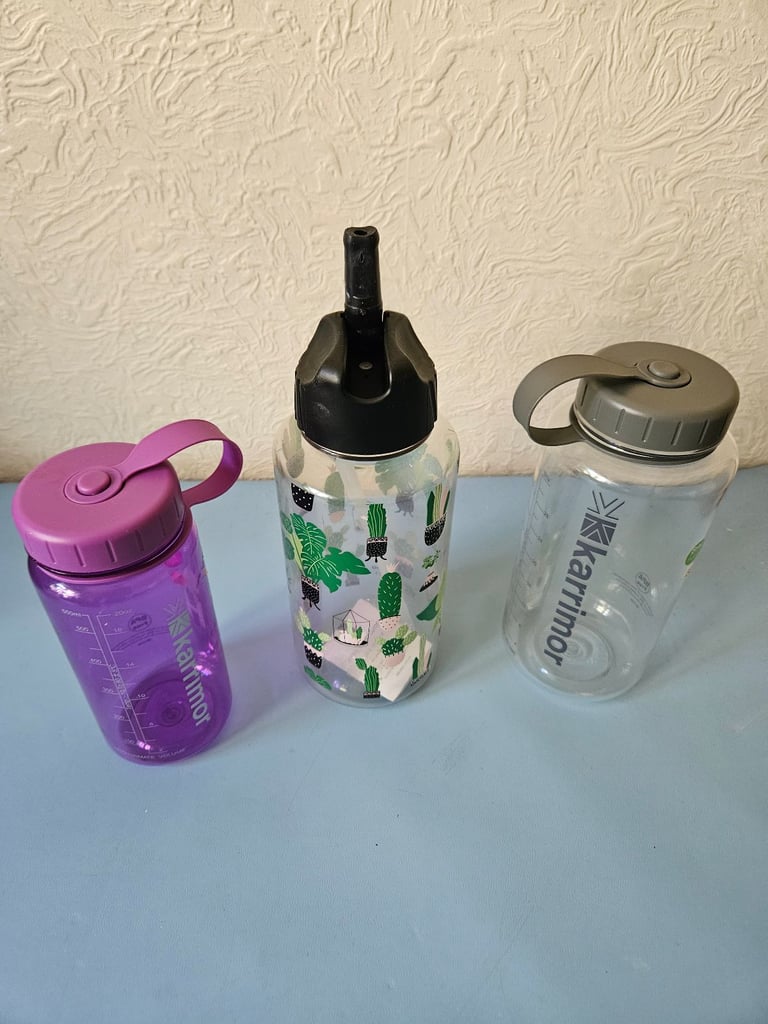 3x Water drinking bottles - new