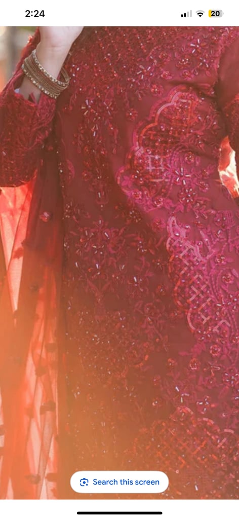 heavy embroidery party wear dress