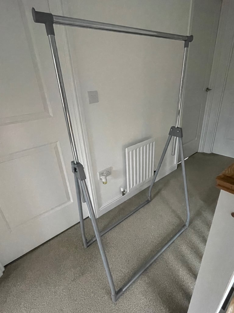 image for Argos Home Foldable Clothes Rail Chrome - Only Used Once 