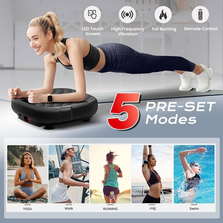 Vibration Plate SUPER COMPACT Exercise Machine, 99 Speed Levels Mini Whole Body