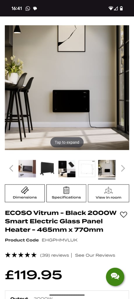 3 Electric Radiators - Black