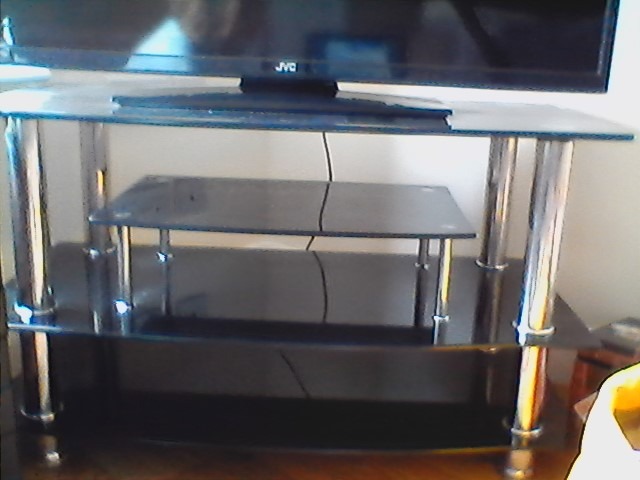 Black glass tv stand b&m deals