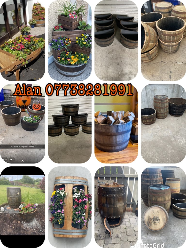 Wine barrel drinks display cabinet 