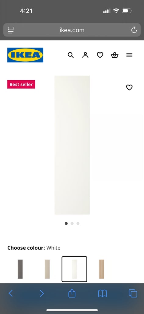 Ikea white FORSAND Door 