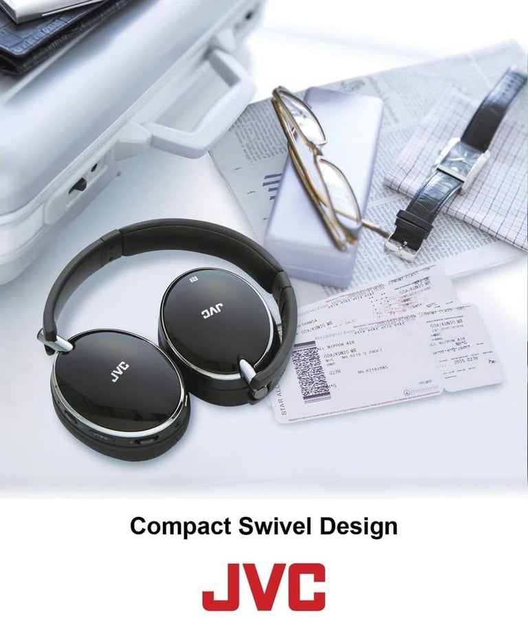 New JVC Wireless Noise Cancelling Over Ear Bluetooth Headphones