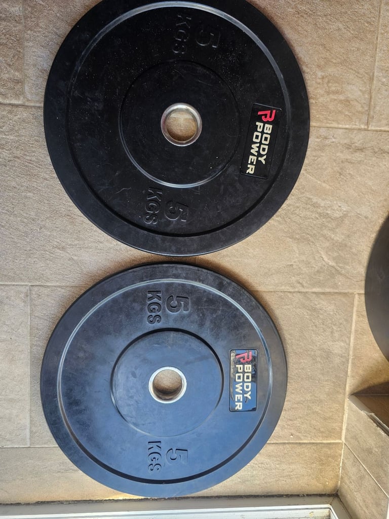 image for 150kg body power olympic bumper plates 