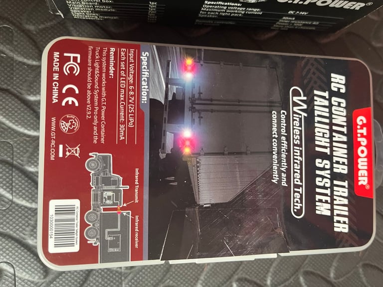 brand new GT POWER 1/14th SCALE TAMIYA TRUCK AND TRAILER LIGHT SOUND & VIBRATION SYSTEM.  